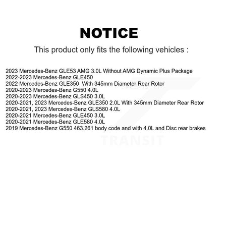 Rear Semi-Metallic Brake Pads Wear Sensor Kit For Mercedes-Benz GLE450 GLE350 GLS450 G550 KPW-101639