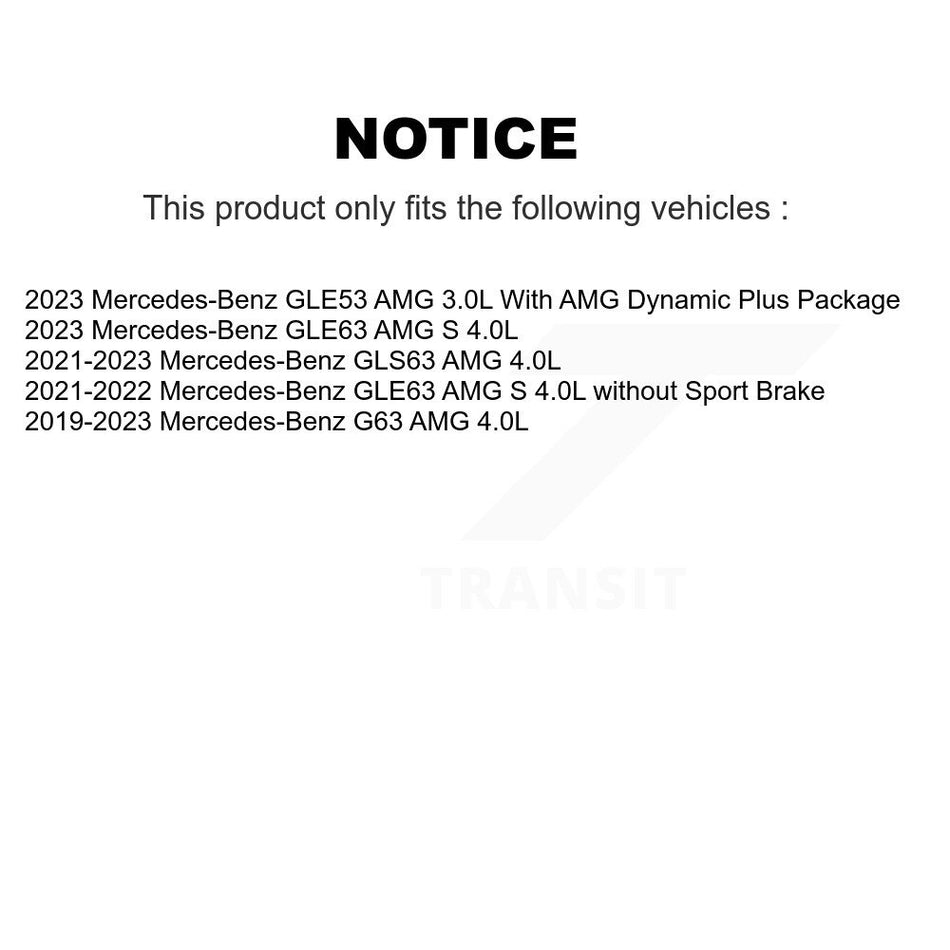 Rear Semi-Metallic Disc Brake Pad Wear Sensor Kit For Mercedes-Benz G63 AMG GLE63 S GLS63 KPW-101640