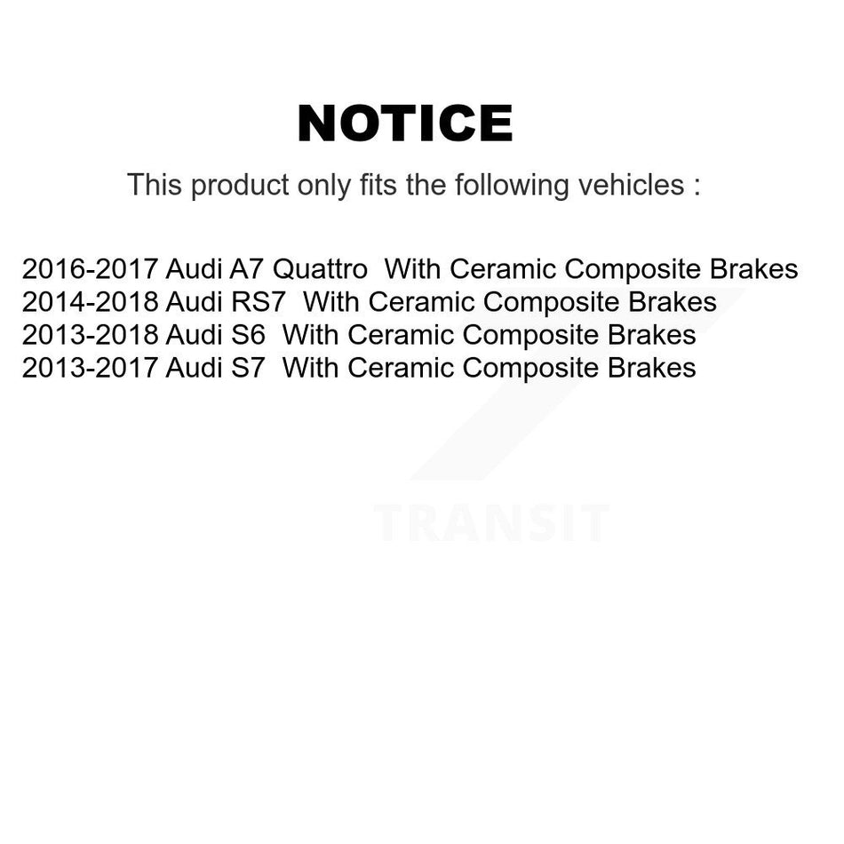 Rear Semi-Metallic Disc Brake Pads And Wear Sensors Kit For Audi A7 Quattro S6 RS7 S7 KPW-101642