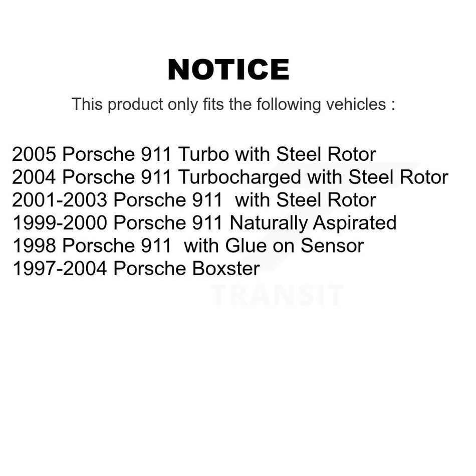 Front Brake Pads Wear Sensor (2 Pack) For Porsche Boxster 911 KSE-100002