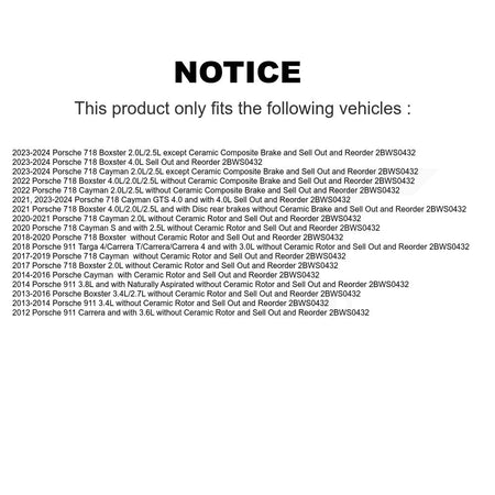 Front Brake Pads Wear Sensor (2 Pack) For Porsche 911 718 Cayman Boxster KSE-100005