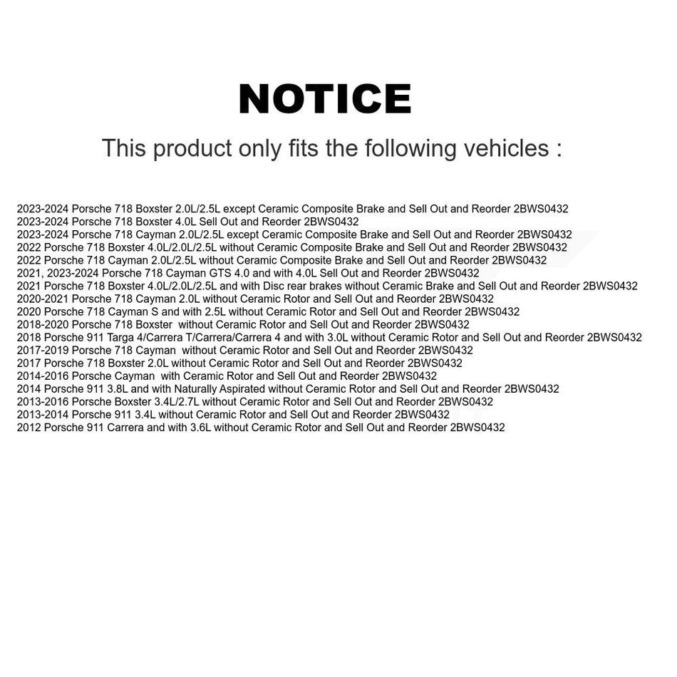 Front Brake Pads Wear Sensor (2 Pack) For Porsche 911 718 Cayman Boxster KSE-100005