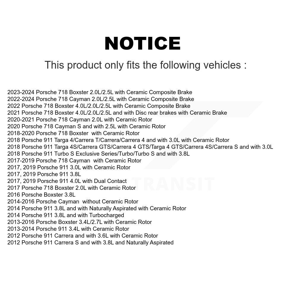 Front Brake Pads Wear Sensor (2 Pack) For Porsche 911 718 Cayman Boxster KSE-100006