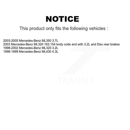 Front Brake Pads Wear Sensor (2 Pack) For Mercedes-Benz ML320 ML350 ML430 KSE-100008