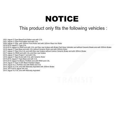 Front Brake Pads Wear Sensor (2 Pack) For Jaguar F-Type XJ XK KSE-100020