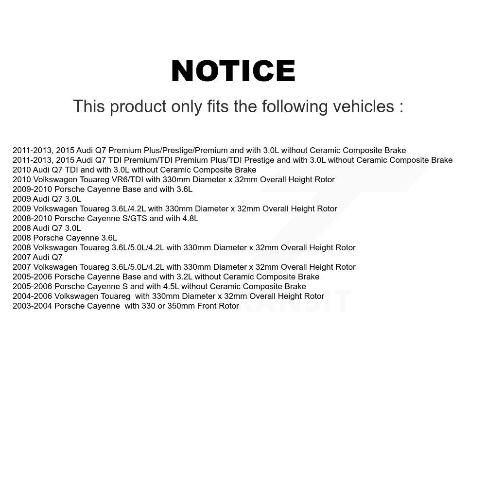 Front Brake Pads Wear Sensor (2 Pack) For Audi Q7 Porsche Cayenne Volkswagen Touareg KSE-100030