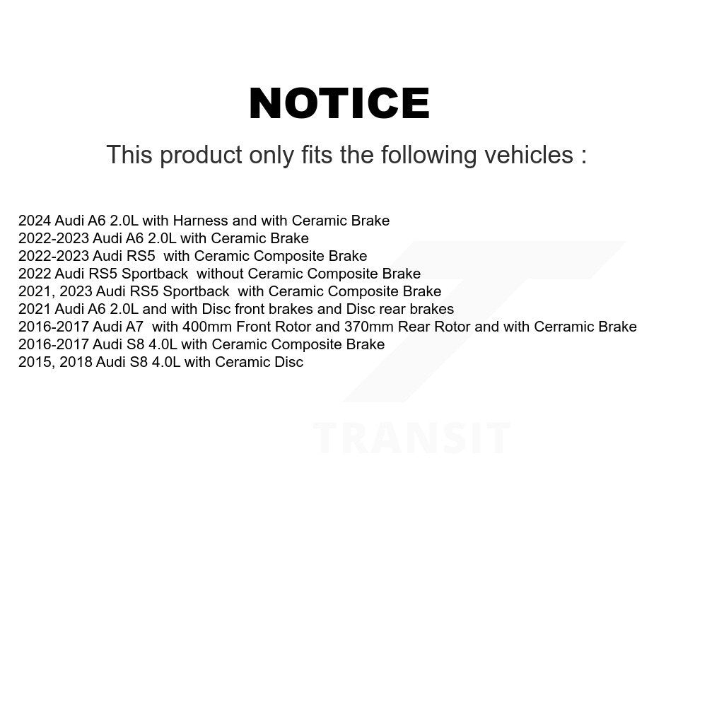 Front Brake Pads Wear Sensor (2 Pack) For Audi RS5 S8 A6 A7 Sportback KSE-100032