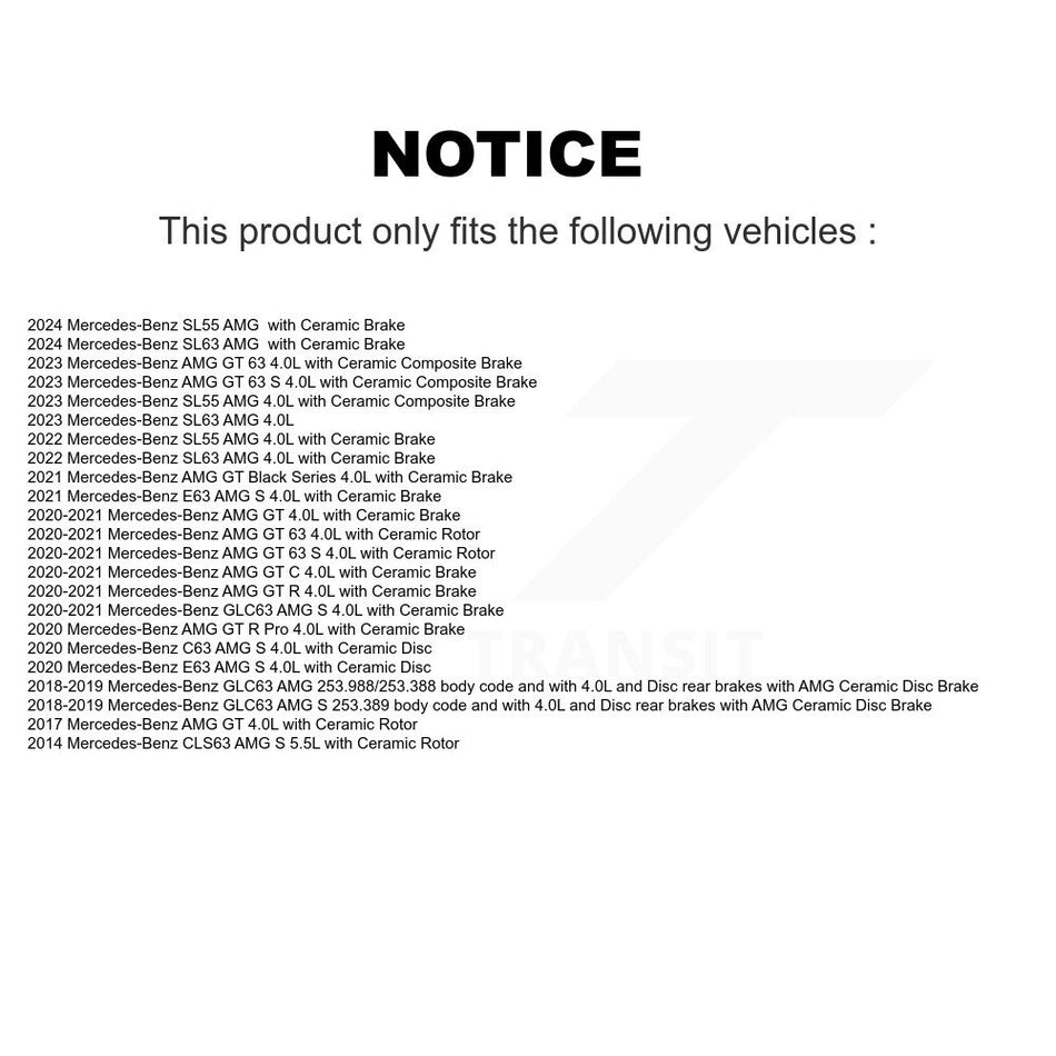 Front Brake Pads Wear Sensor (2 Pack) For Mercedes-Benz GLC63 AMG S SL63 E63 GT 63 C63 R KSE-100040