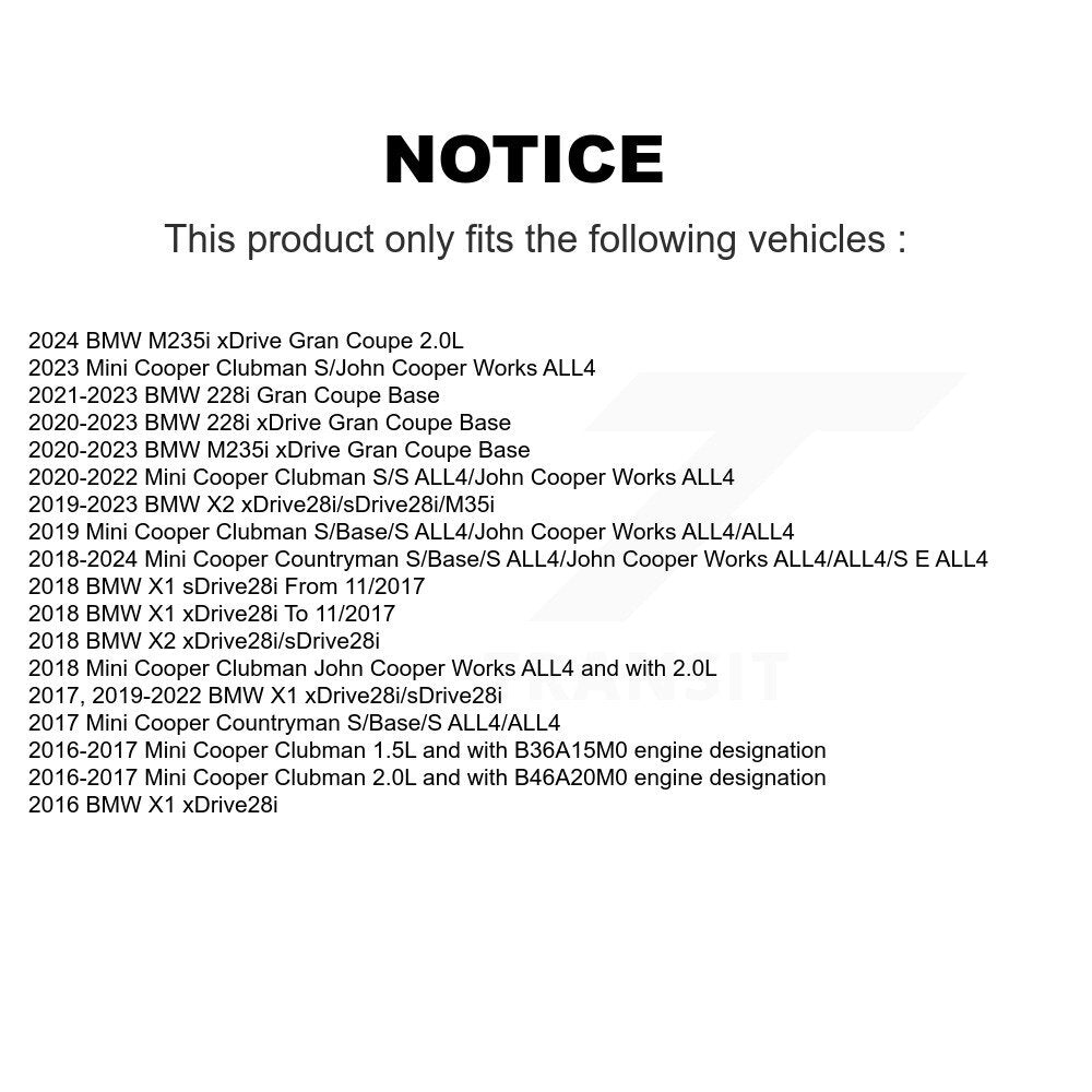 Front Brake Pads Wear Sensor (2 Pack) For BMW X1 Mini Cooper Countryman X2 Clubman 228i KSE-100042