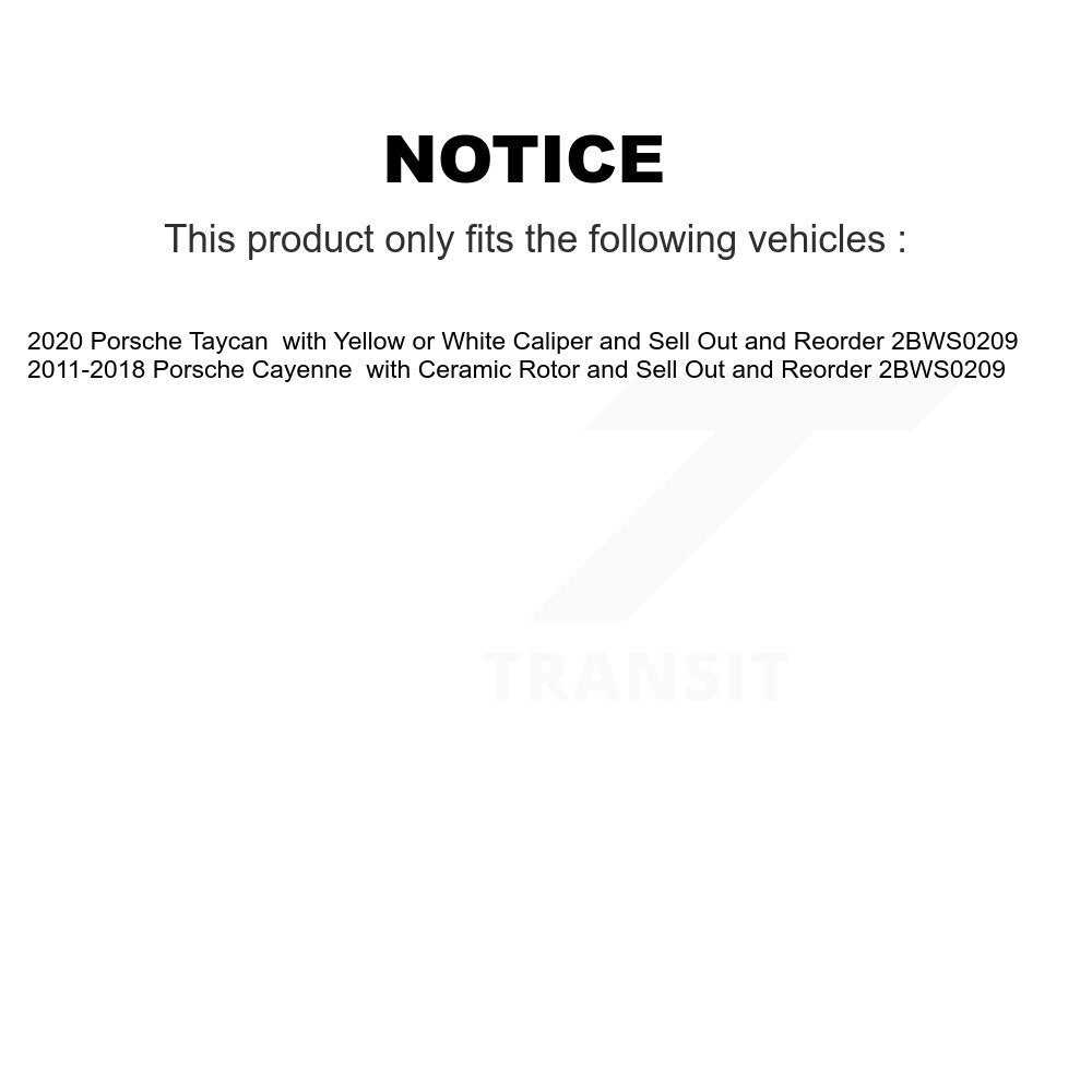 Front Brake Pads Wear Sensor (2 Pack) For Porsche Cayenne Taycan KSE-100044