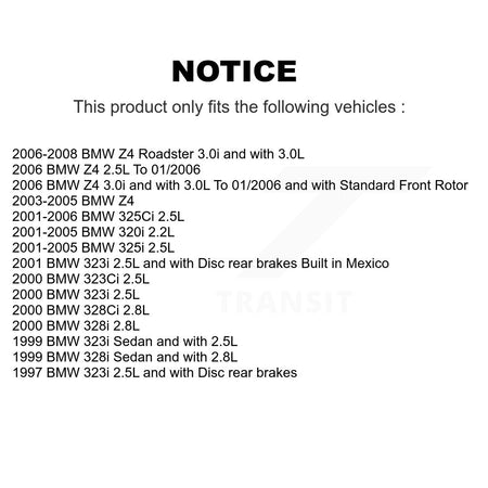 Front Brake Pads Wear Sensor (2 Pack) For BMW Z4 325i 325Ci 320i 323i 328i 323Ci 328Ci KSE-100046