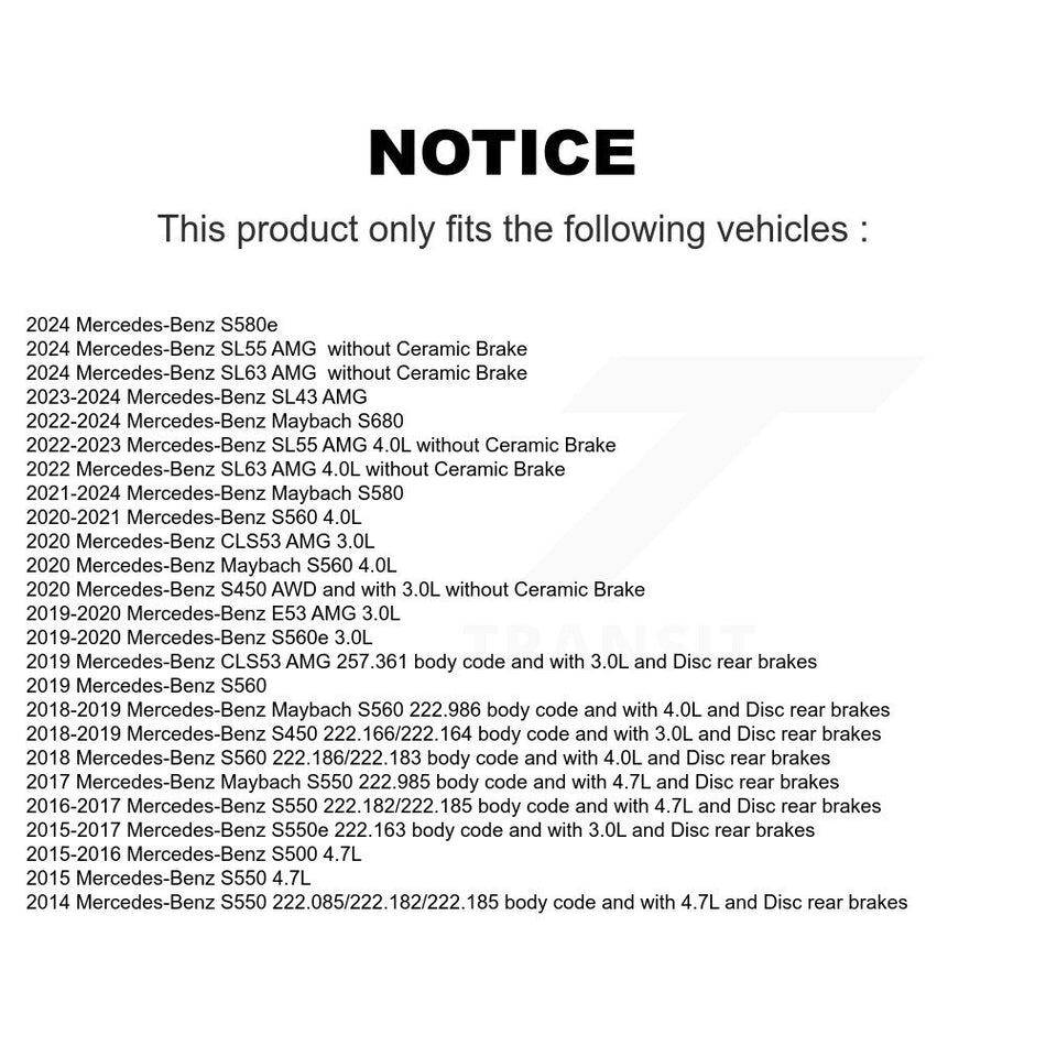 Front Brake Pads Wear Sensor (2 Pack) For Mercedes-Benz S550 S560 E53 AMG CLS53 SL63 S450 KSE-100063