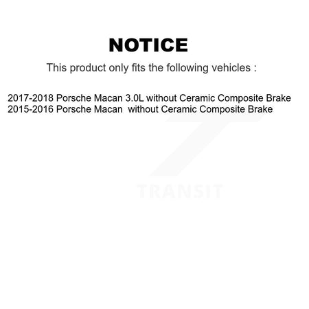 Front Brake Pads Wear Sensor (2 Pack) For Porsche Macan without Ceramic Composite KSE-100070