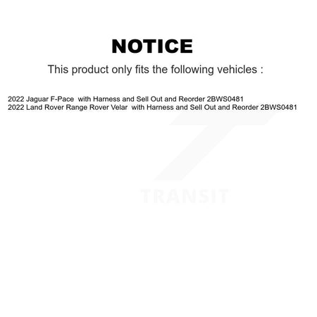 Front Brake Pads Wear Sensor (2 Pack) For 2022 Jaguar F-Pace Land Rover Range Velar KSE-100073