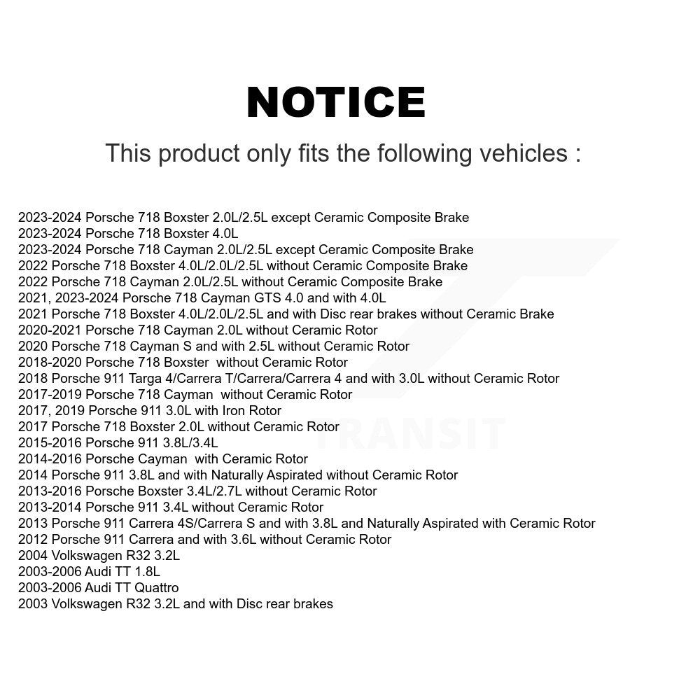 Front Brake Pads Wear Sensor (2 Pack) For Porsche 911 718 Cayman Boxster Audi TT Quattro KSE-100084