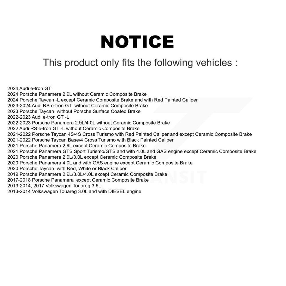 Front Brake Pads Wear Sensor (2 Pack) For Volkswagen Touareg Porsche Taycan Panamera Audi KSE-100087