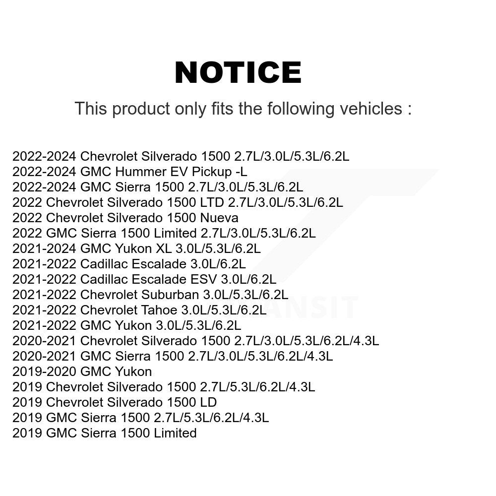 Front Brake Pads Wear Sensor (2 Pack) For GMC Chevrolet Silverado 1500 Sierra Limited XL KSE-100106