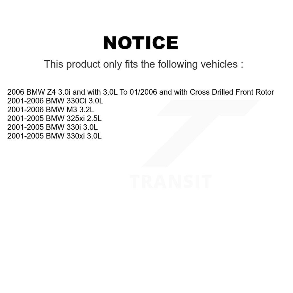 Front Brake Pads Wear Sensor (2 Pack) For BMW 330Ci M3 325xi 330i Z4 330xi KSE-100110