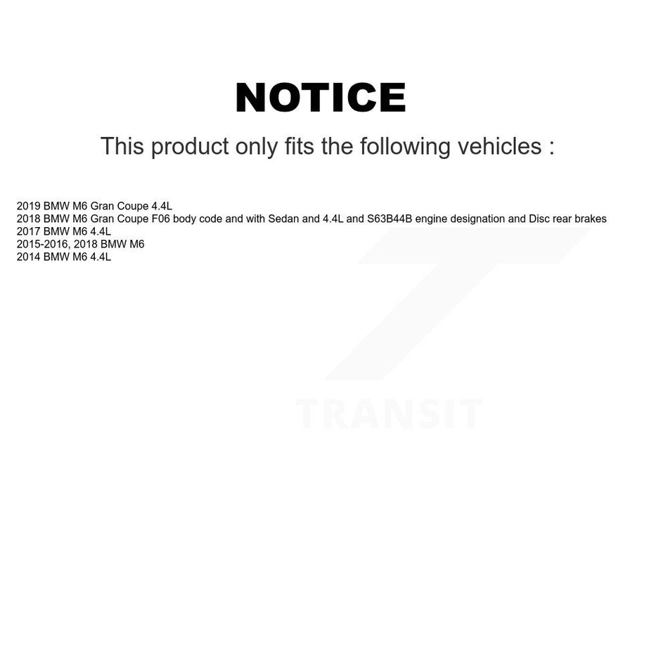 Front Rear Brake Pads Wear Sensor (4 Pack) For BMW M6 Gran Coupe KSE-100120