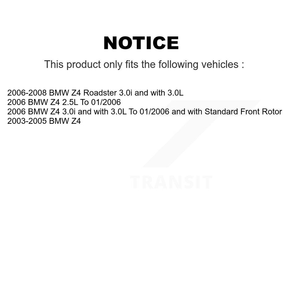 Front Rear Brake Pads Wear Sensor (4 Pack) For BMW Z4 KSE-100125