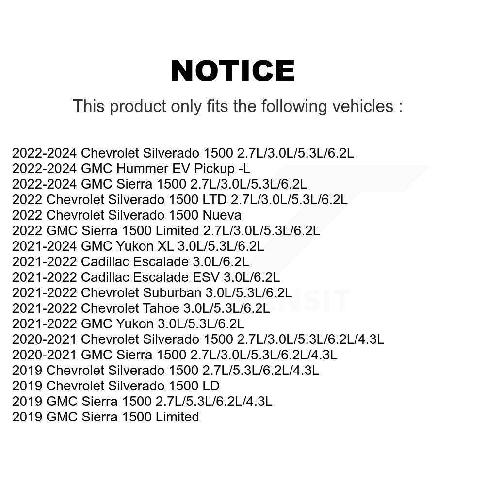 Front Rear Brake Pads Wear Sensor (4 Pack) For GMC Chevrolet Silverado 1500 Sierra Yukon KSE-100131