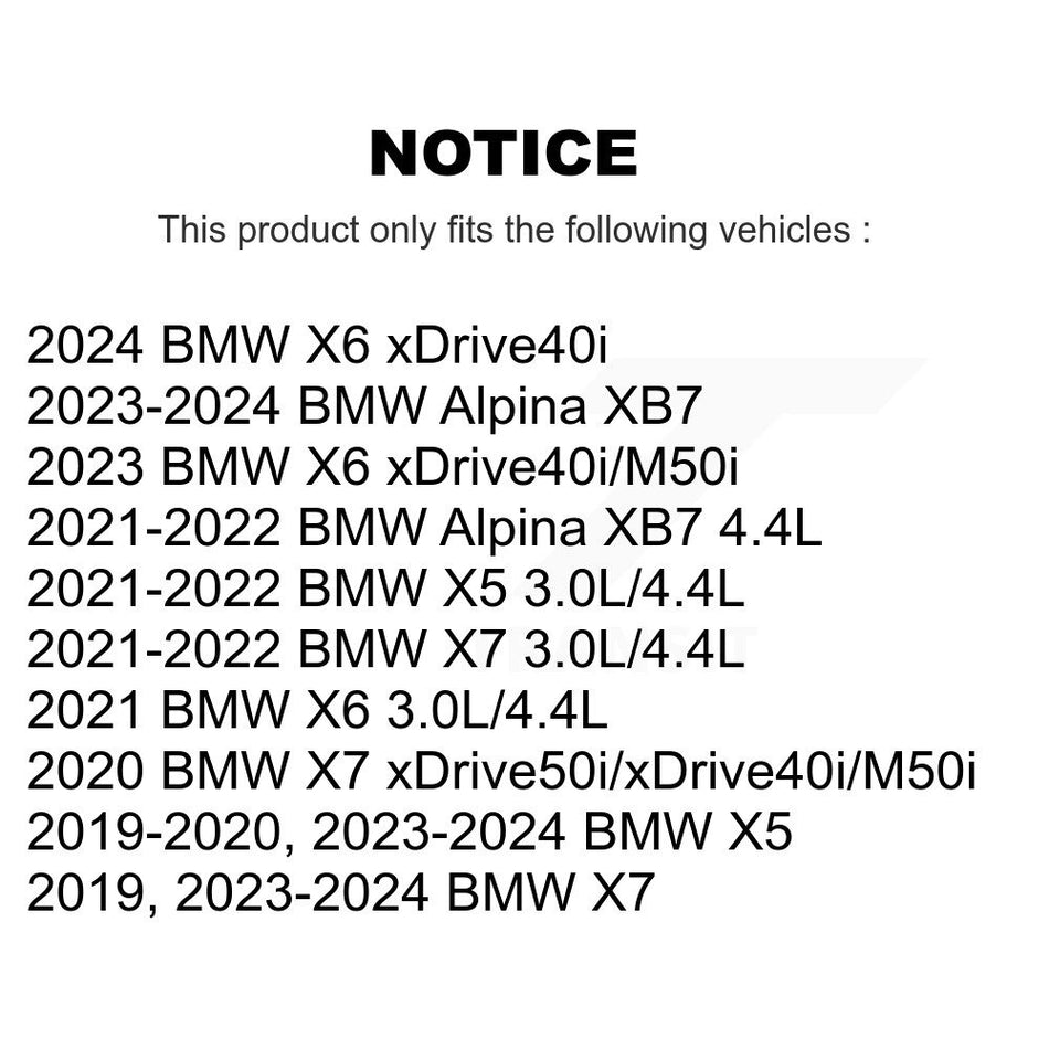 Front Rear Brake Pads Wear Sensor (4 Pack) For BMW X5 X7 X6 Alpina XB7 KSE-100137