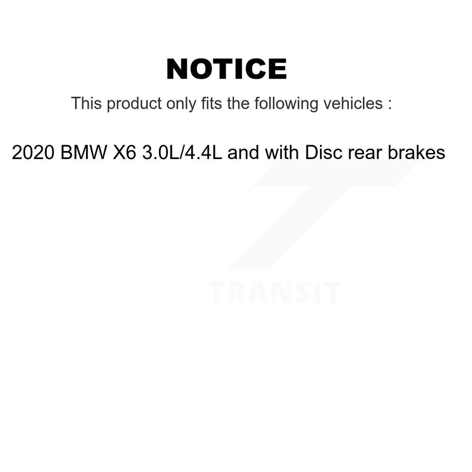 Front Rear Brake Pads Wear Sensor (4 Pack) For 20 BMW X6 3.0L 4.4L with Disc rear brakes KSE-100138