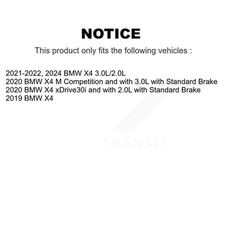 Front Rear Brake Pads Wear Sensor (4 Pack) For BMW X4 KSE-100140
