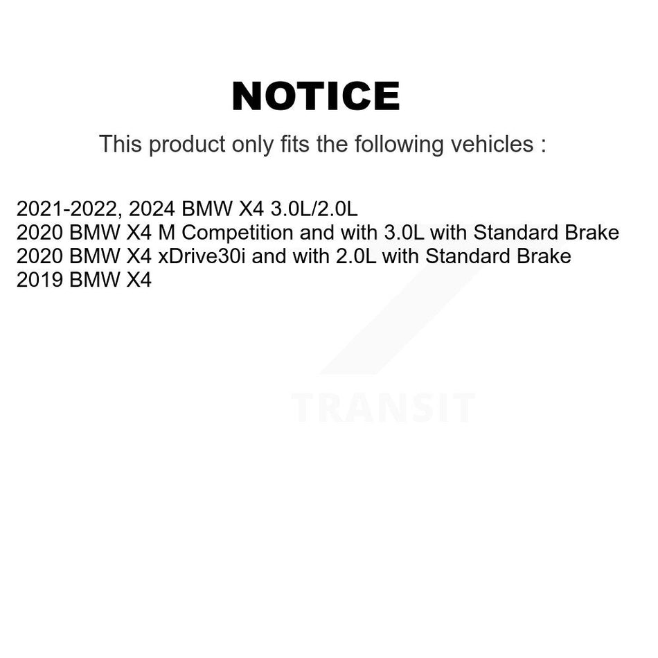 Front Rear Brake Pads Wear Sensor (4 Pack) For BMW X4 KSE-100140