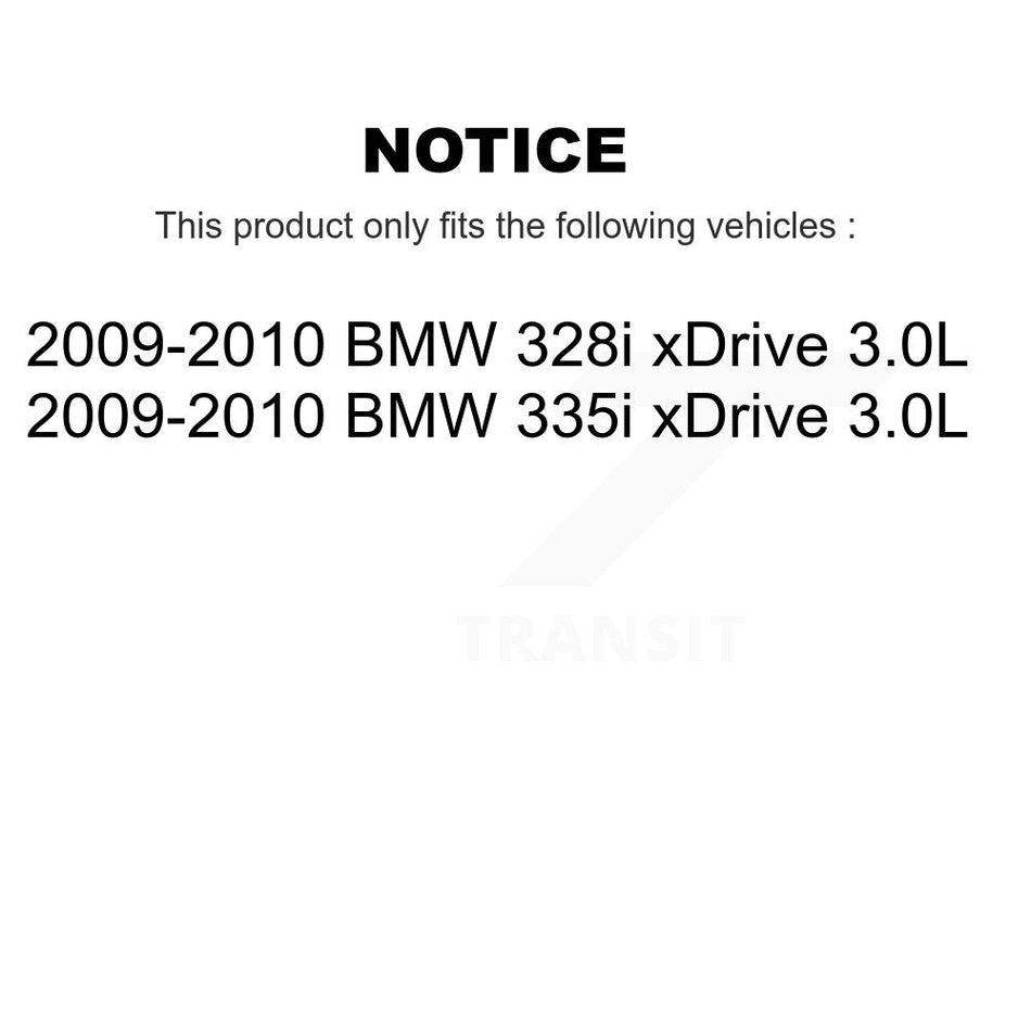 Front Rear Brake Pads Wear Sensor (4 Pack) For 2009-2010 BMW 328i xDrive 335i 3.0L KSE-100148