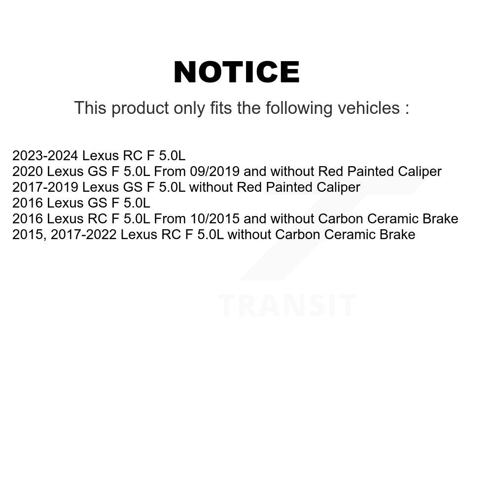 Front Rear Brake Pads Wear Sensor (4 Pack) For Lexus RC F GS 5.0L KSE-100157