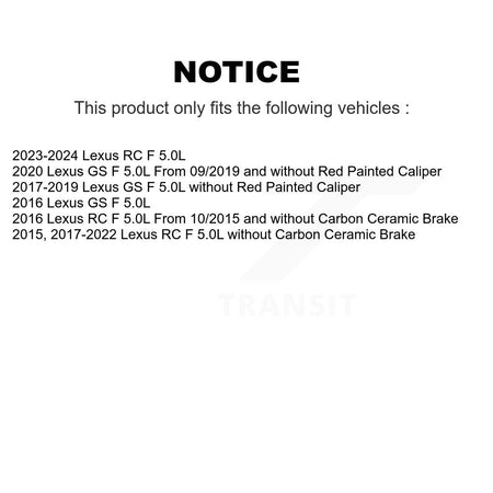 Front Rear Brake Pads Wear Sensor (4 Pack) For Lexus RC F GS 5.0L KSE-100157