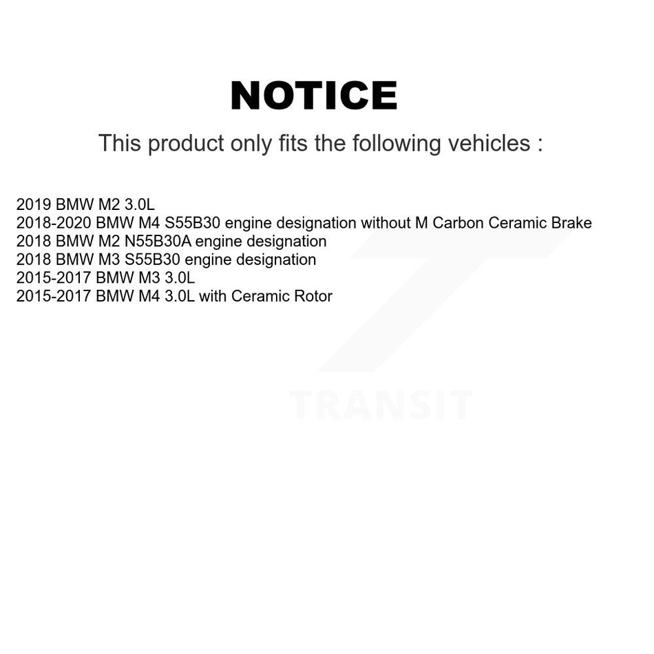 Front Rear Brake Pads Wear Sensor (4 Pack) For BMW M4 M3 M2 KSE-100161