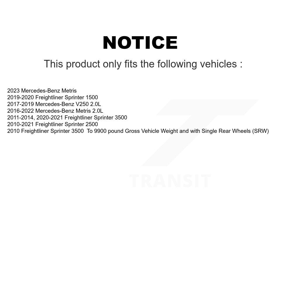 Front Rear Brake Pads Wear Sensor (4 Pack) For Mercedes-Benz Metris Freightliner Sprinter KSE-100165