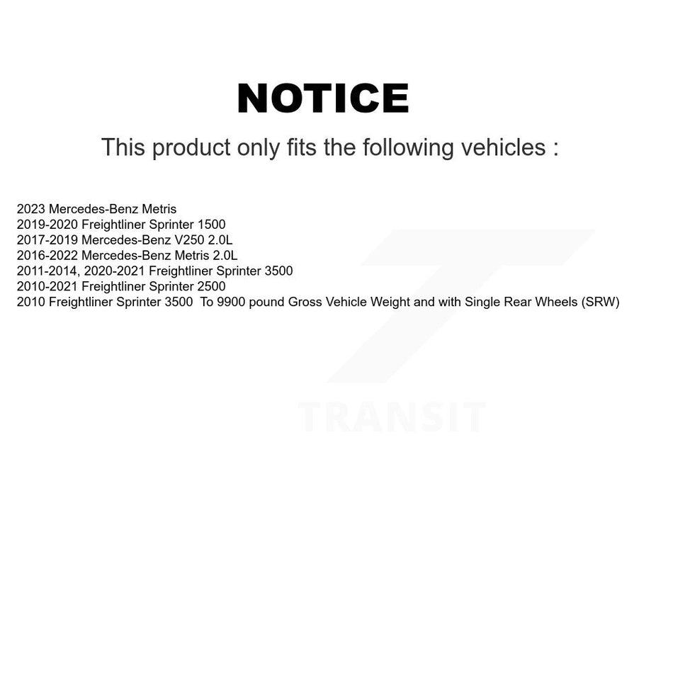 Front Rear Brake Pads Wear Sensor (4 Pack) For Mercedes-Benz Metris Freightliner Sprinter KSE-100165