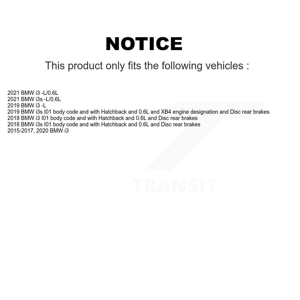 Front Rear Brake Pads Wear Sensor (4 Pack) For BMW i3 i3s KSE-100195
