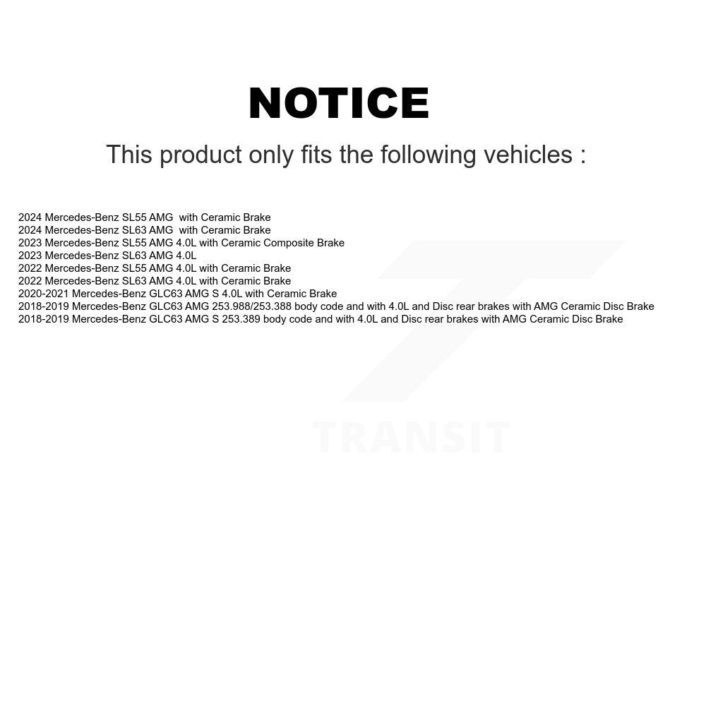 Front Rear Brake Pads Wear Sensor (4 Pack) For Mercedes-Benz GLC63 AMG S SL63 SL55 KSE-100200