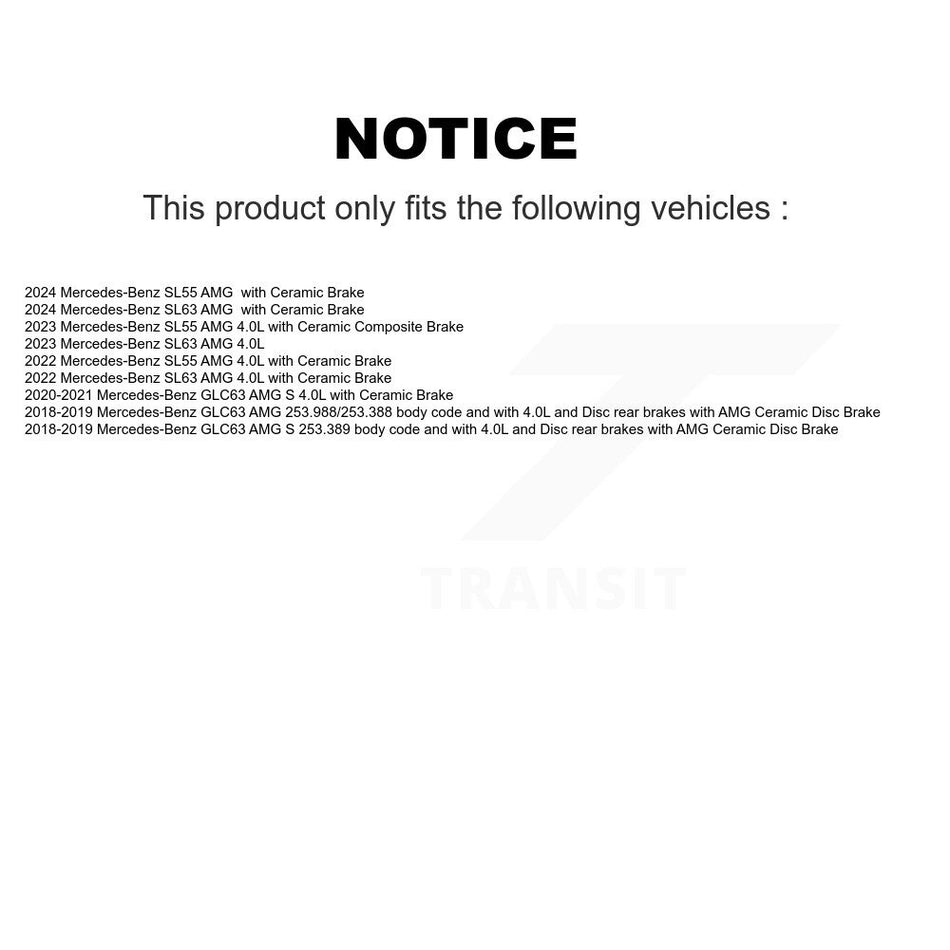 Front Rear Brake Pads Wear Sensor (4 Pack) For Mercedes-Benz GLC63 AMG S SL63 SL55 KSE-100200