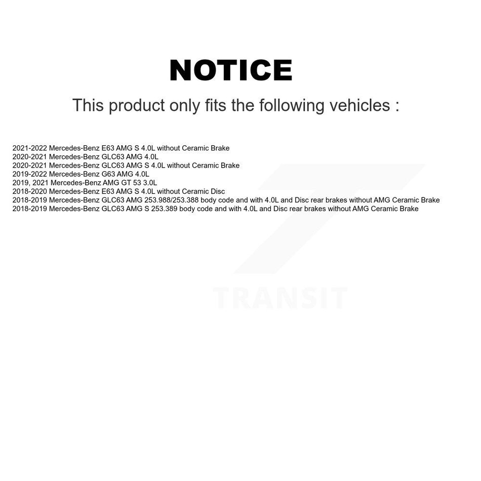 Front Rear Brake Pads Wear Sensor (4 Pack) For Mercedes-Benz G63 AMG E63 S GLC63 GT 53 KSE-100201