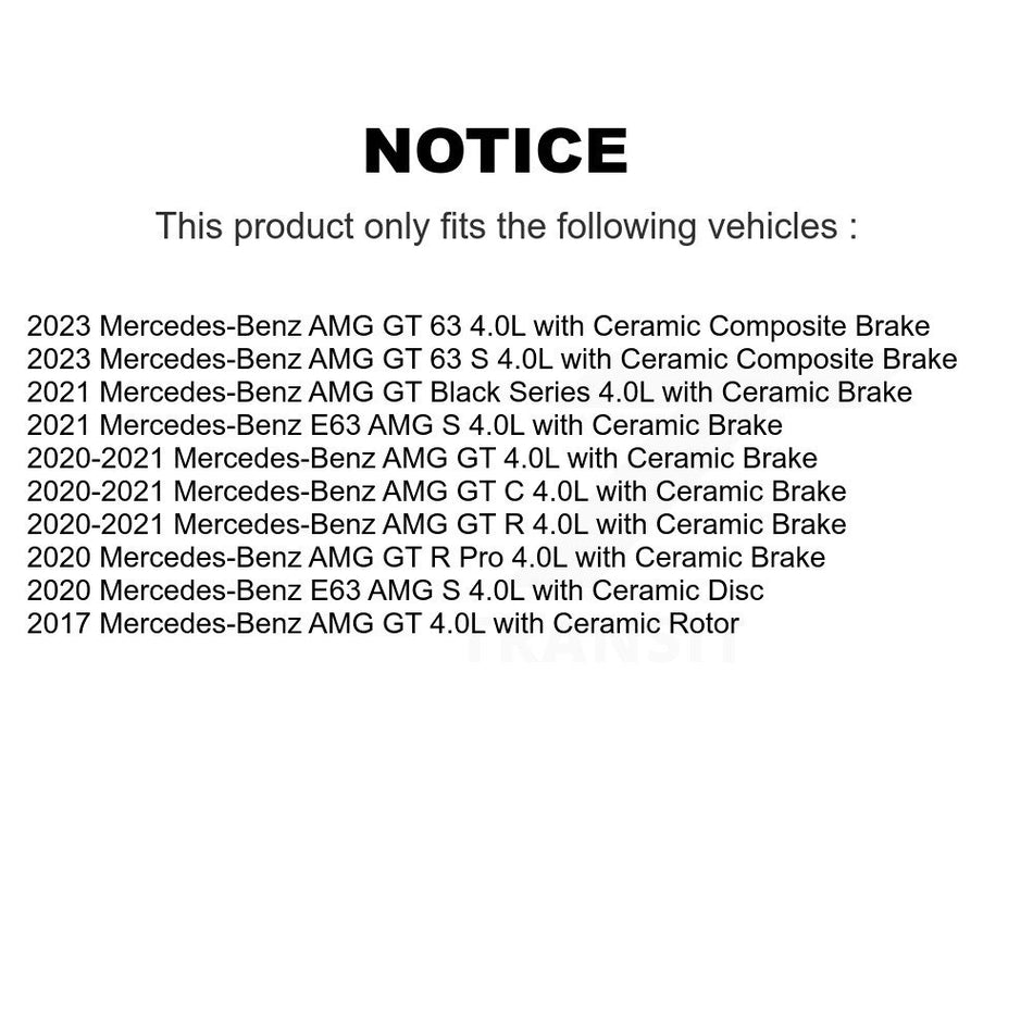 Front Rear Brake Pads Wear Sensor (4 Pack) For Mercedes-Benz E63 AMG S GT R C Black 63 KSE-100203