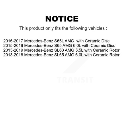 Front Rear Brake Pads Wear Sensor (4 Pack) For Mercedes-Benz SL63 AMG S65 SL65 S65L KSE-100204