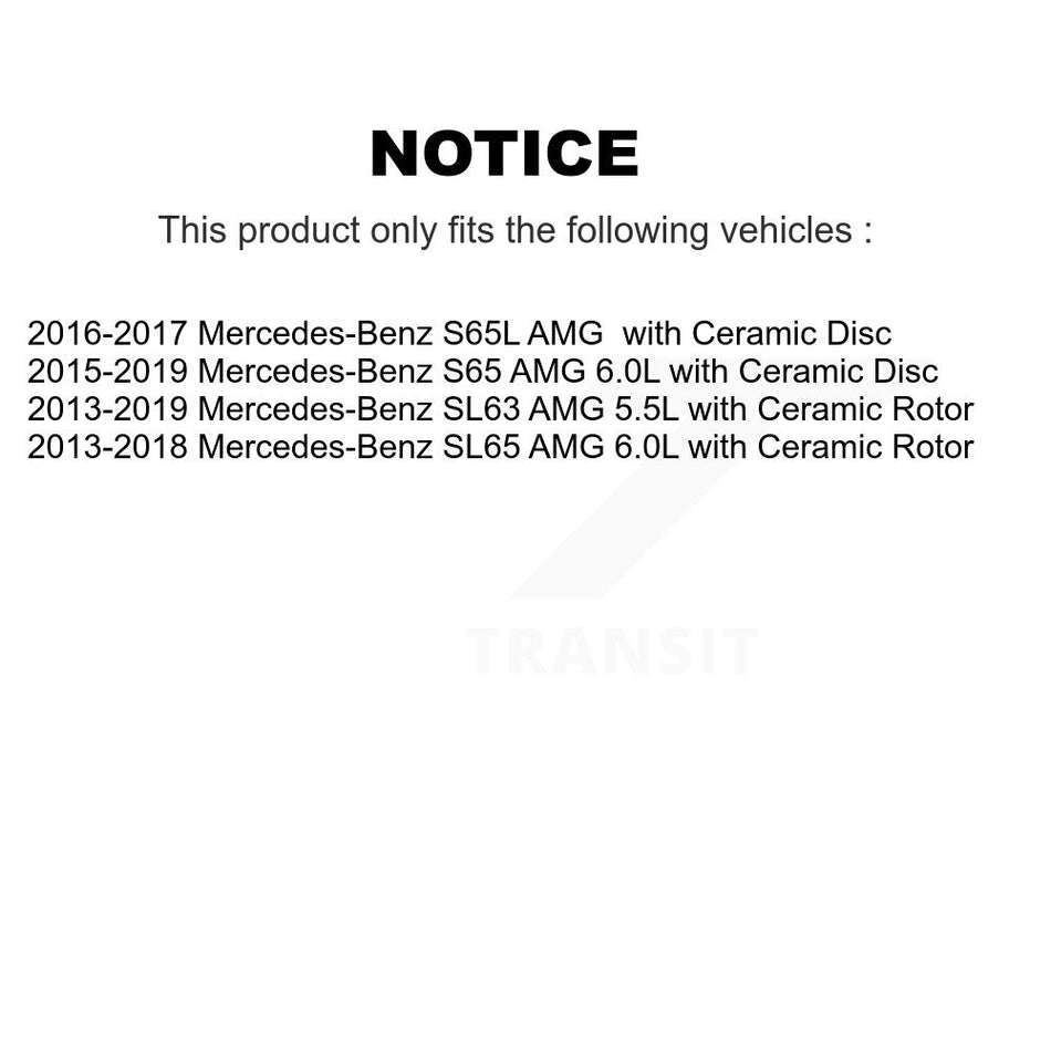 Front Rear Brake Pads Wear Sensor (4 Pack) For Mercedes-Benz SL63 AMG S65 SL65 S65L KSE-100204