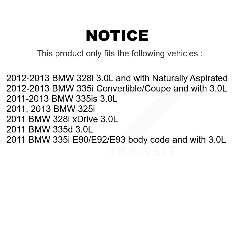 Front Rear Brake Pads Wear Sensor (4 Pack) For BMW 328i xDrive 335i 335is 335d 325i KSE-100212