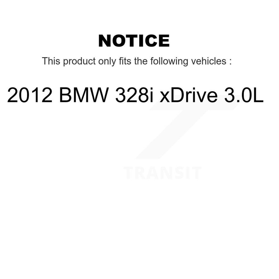 Front Rear Brake Pads Wear Sensor (4 Pack) For 2012 BMW 328i xDrive 3.0L KSE-100213