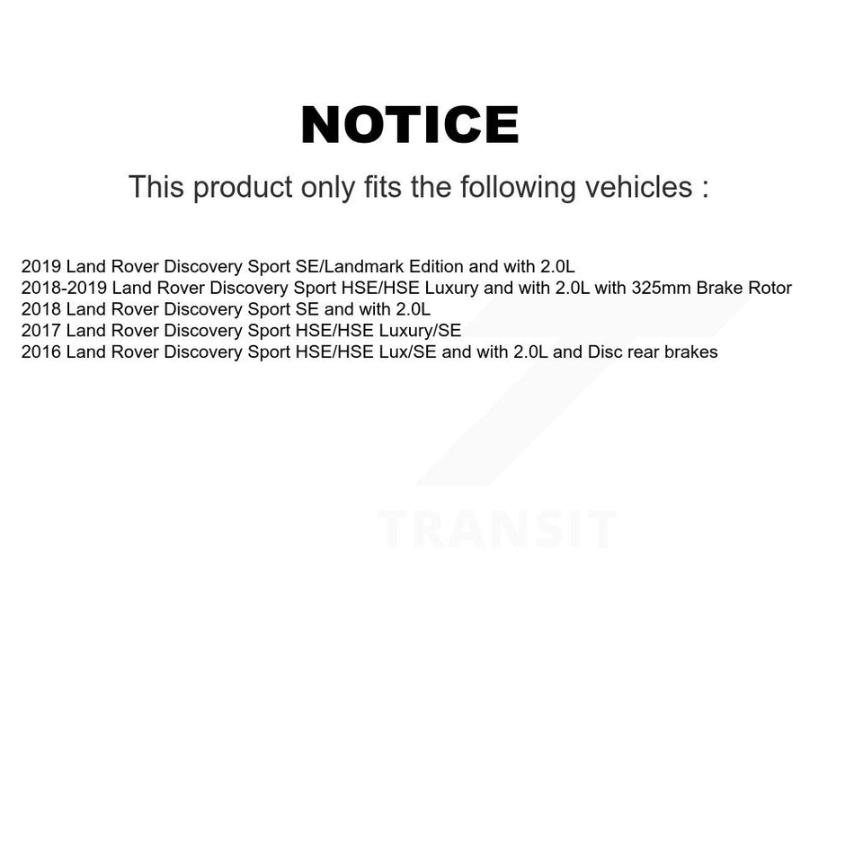 Front Rear Brake Pads Wear Sensor (4 Pack) For Land Rover Discovery Sport KSE-100215