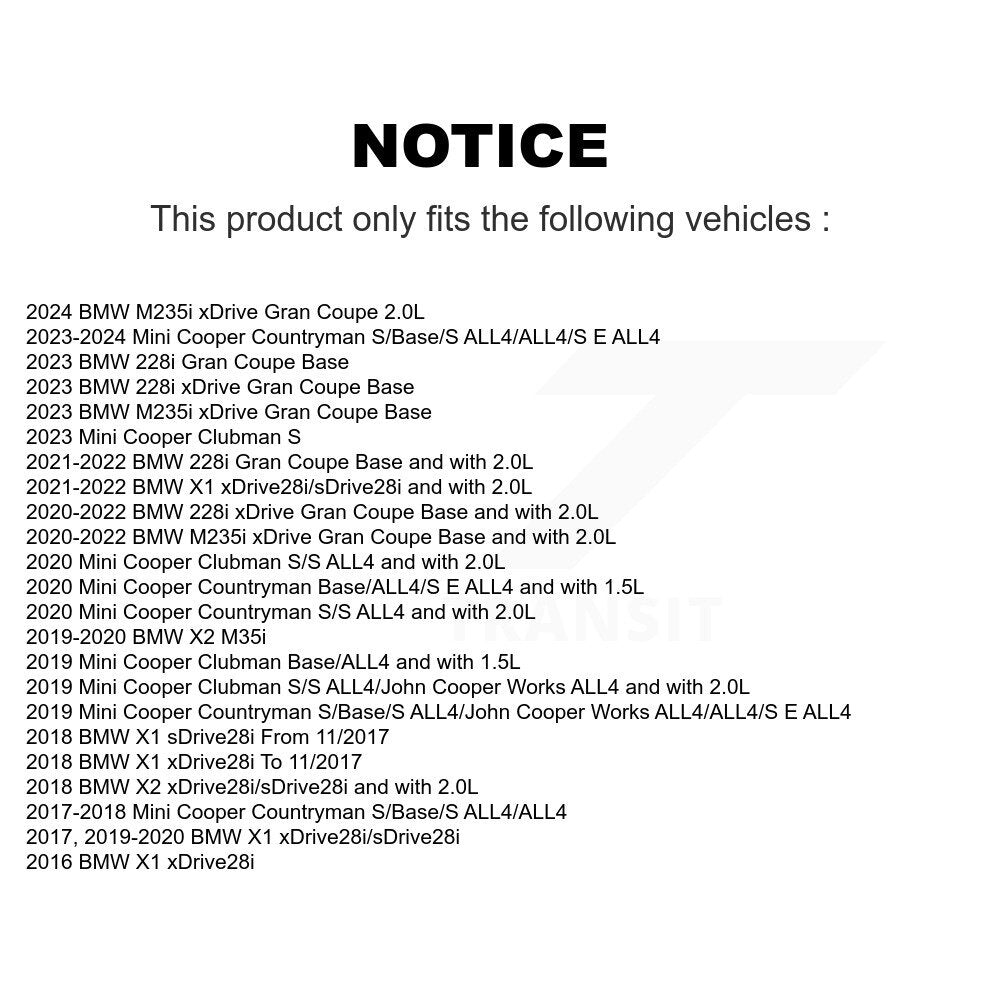 Front Rear Brake Pads Wear Sensor (4 Pack) For BMW X1 Mini Cooper Countryman X2 228i Gran KSE-100216