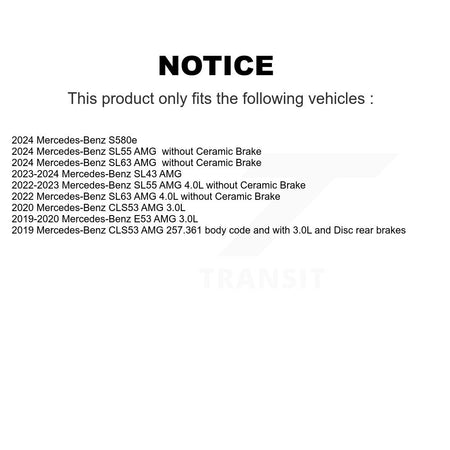 Front Rear Brake Pads Wear Sensor (4 Pack) For Mercedes-Benz E53 AMG CLS53 SL63 SL55 SL43 KSE-100227