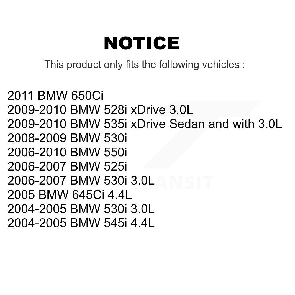 Front Rear Brake Pads Wear Sensor (4 Pack) For BMW 530i 528i xDrive 525i 535i 550i 545i KSE-100230