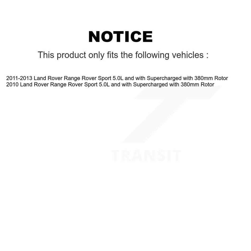 Front Rear Brake Pads Wear Sensor (4 Pack) For Land Rover Range Sport with 380mm Rotor KSE-100244