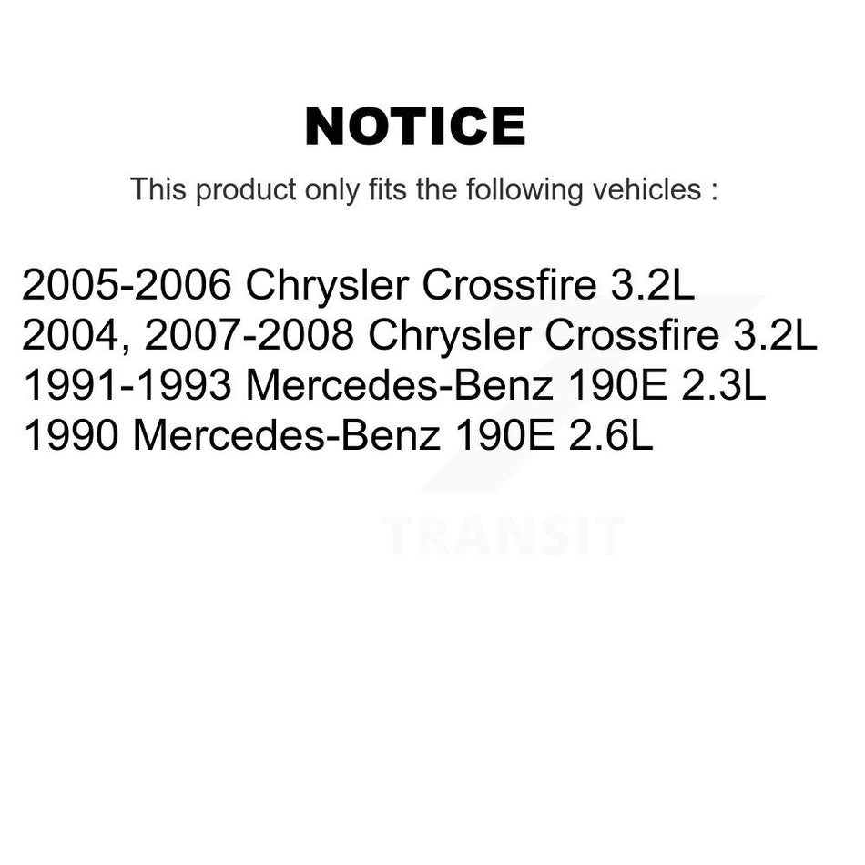 Rear Brake Pads Wear Sensor (2 Pack) For Chrysler Crossfire Mercedes-Benz 190E KSE-100252
